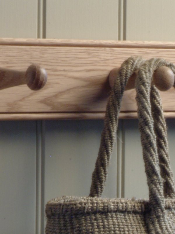 Oak Peg rail close up